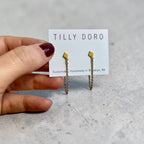 Small Diamond & Chain Studs - Willow & Luna