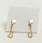 Small Diamond & Chain Studs - Willow & Luna