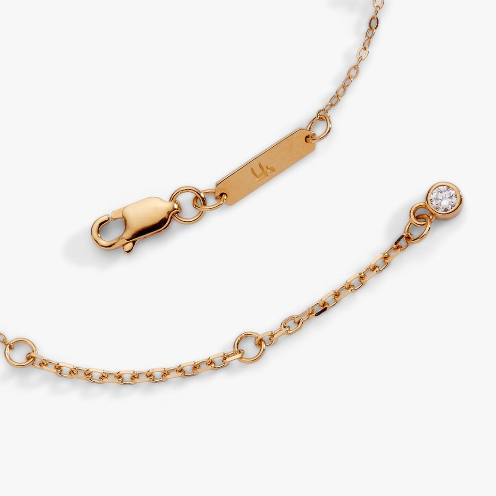 Star of David Delicate Pave Beaded Chain Bracelet - Willow & Luna