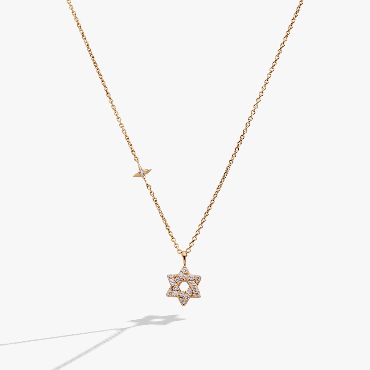 Star of David Delicate Pave Crystal Pendant Necklace - Willow & Luna