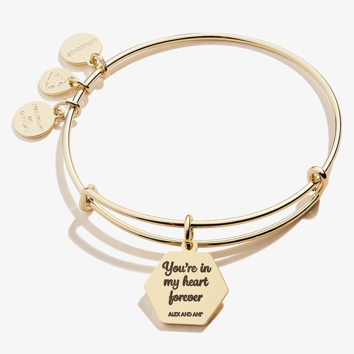 Stepmom 'You're In My Heart Forever' Charm Bangle - Willow & Luna