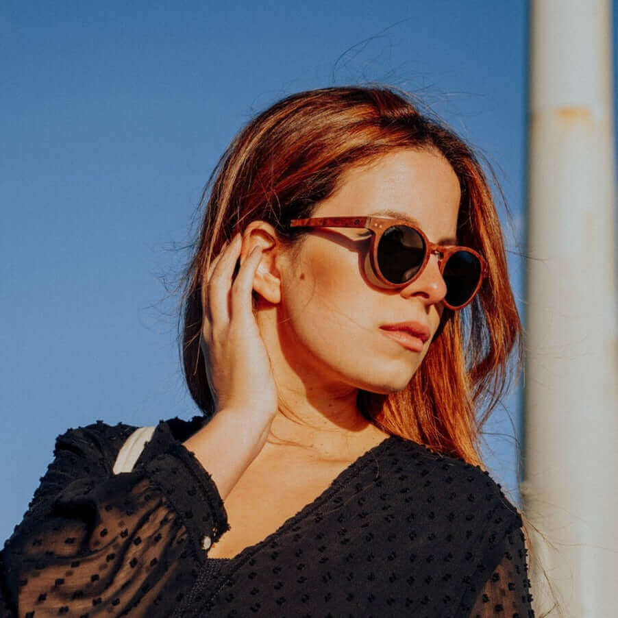 Stinson - Unisex Wooden Sunglasses - Willow & Luna