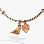 'Super Mom' Heart and Cape Charm Bangle - Willow & Luna