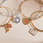 'Super Mom' Heart and Cape Charm Bangle - Willow & Luna