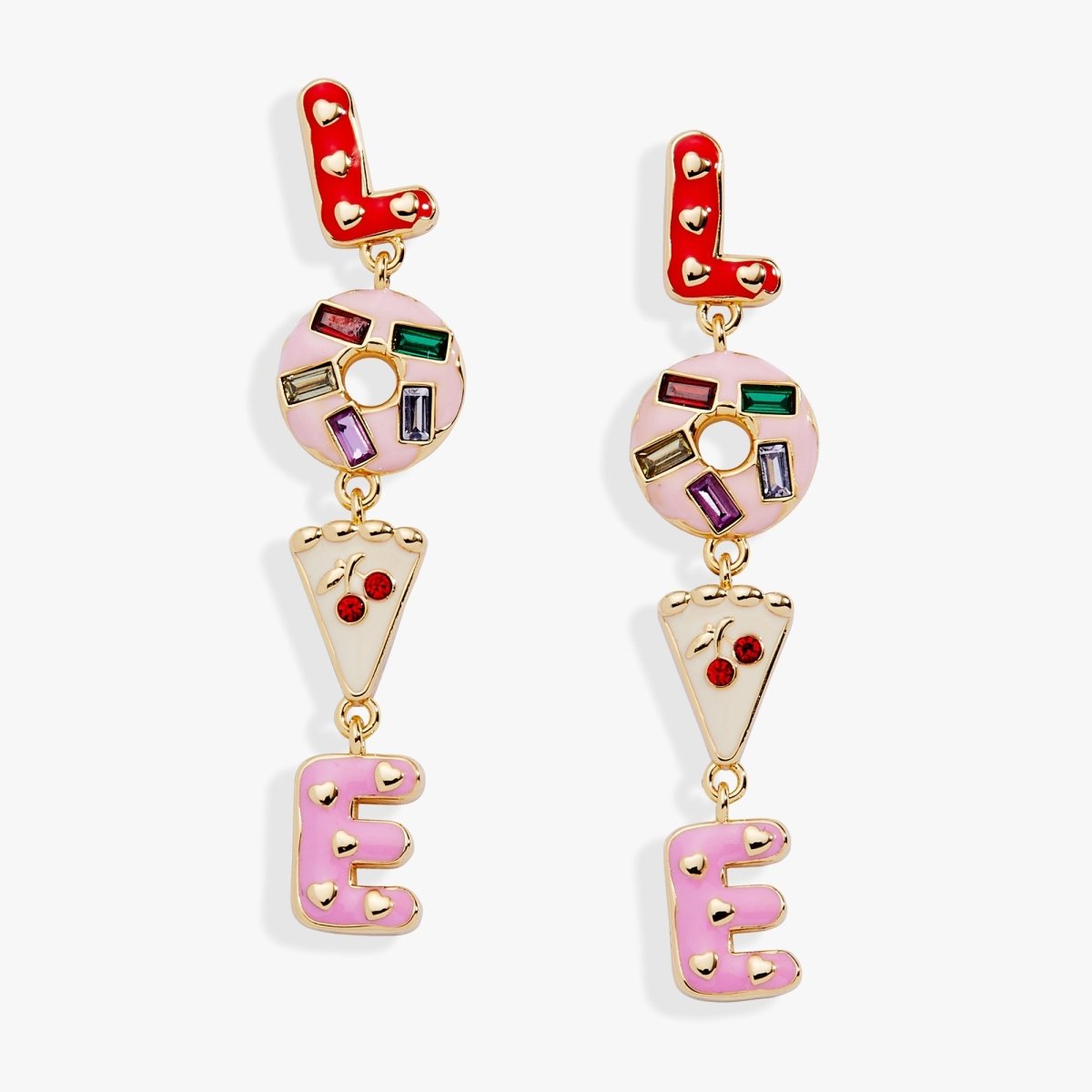 Sweet Shop 'Love' Linear Drop Statement Earrings - Willow & Luna