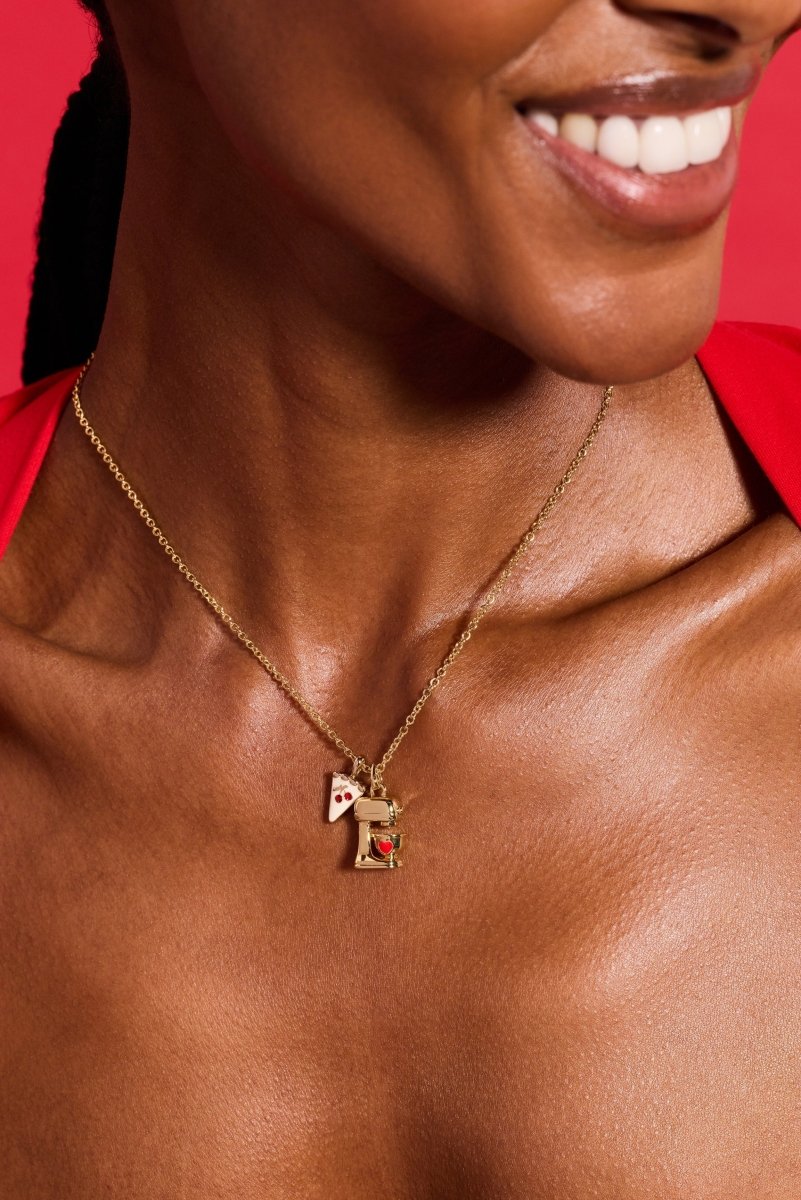 Sweet Shop Pie and Kitchen Mixer Charm Pendant Necklace - Willow & Luna