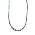 Tanzanite and Pearl Beaded Necklace 333 - Willow & Luna