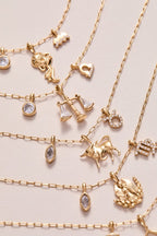 Taurus Zodiac Charm Cluster Necklace - Willow & Luna