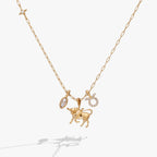 Taurus Zodiac Charm Cluster Necklace - Willow & Luna