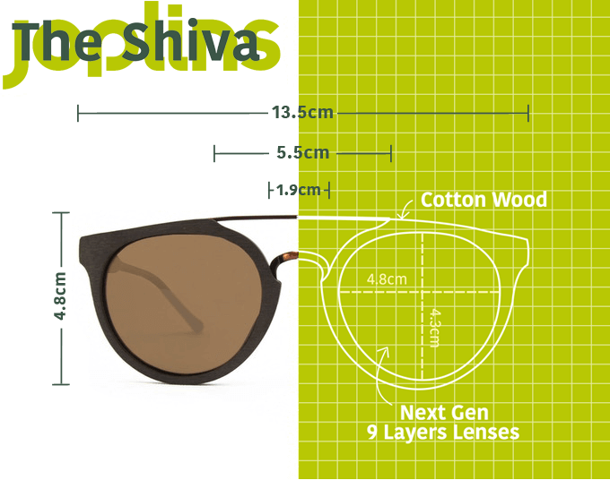 The Shiva - Wooden Sunglasses - Willow & Luna