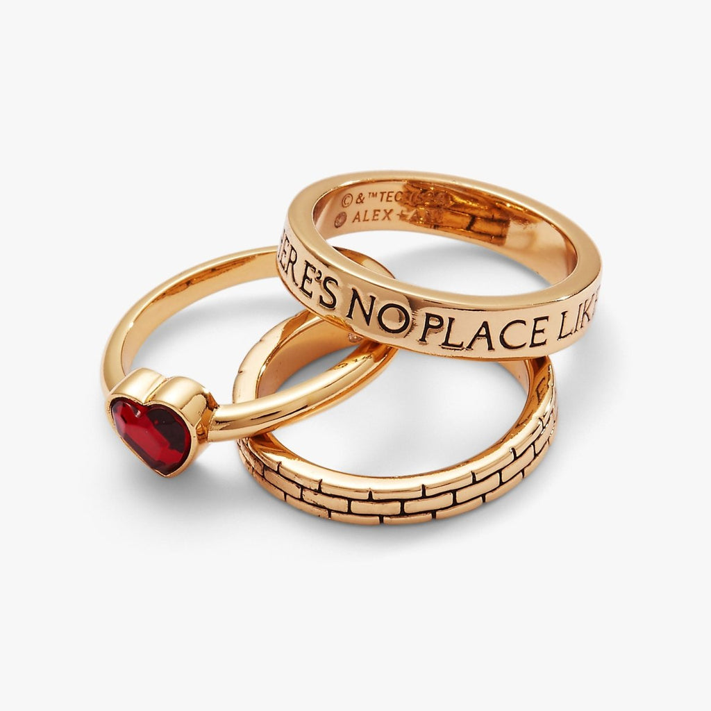 The Wizard of Oz™ "There's No Place Like Home" Ring Set of 3 - Willow & Luna