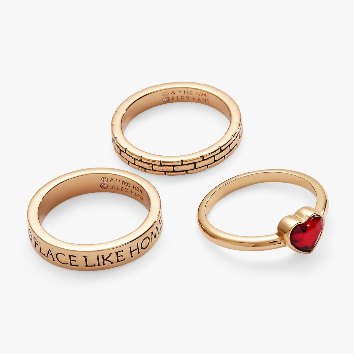 The Wizard of Oz™ "There's No Place Like Home" Ring Set of 3 - Willow & Luna