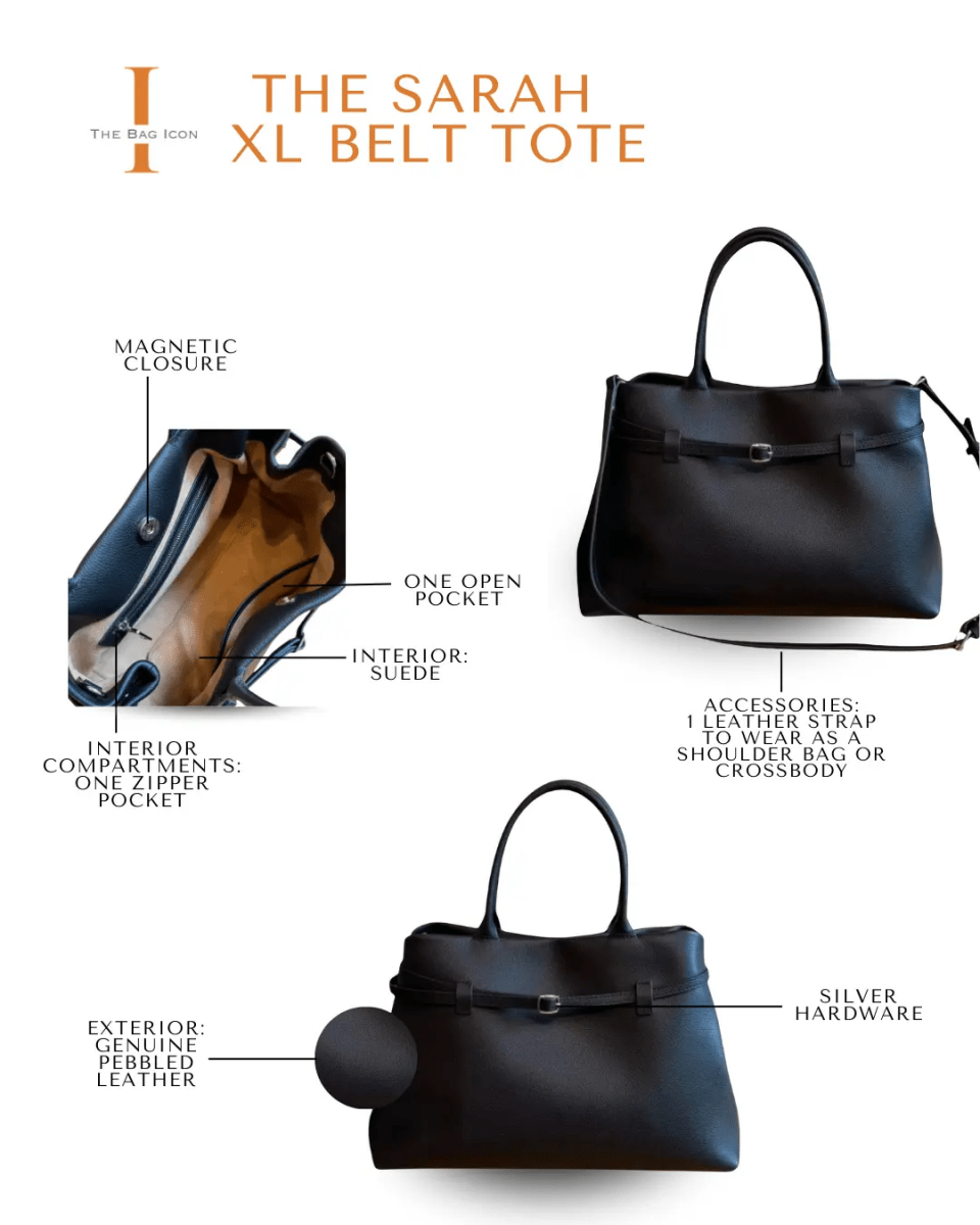 THE XL SARAH LARGE BELT TOTE BAG - Willow & Luna