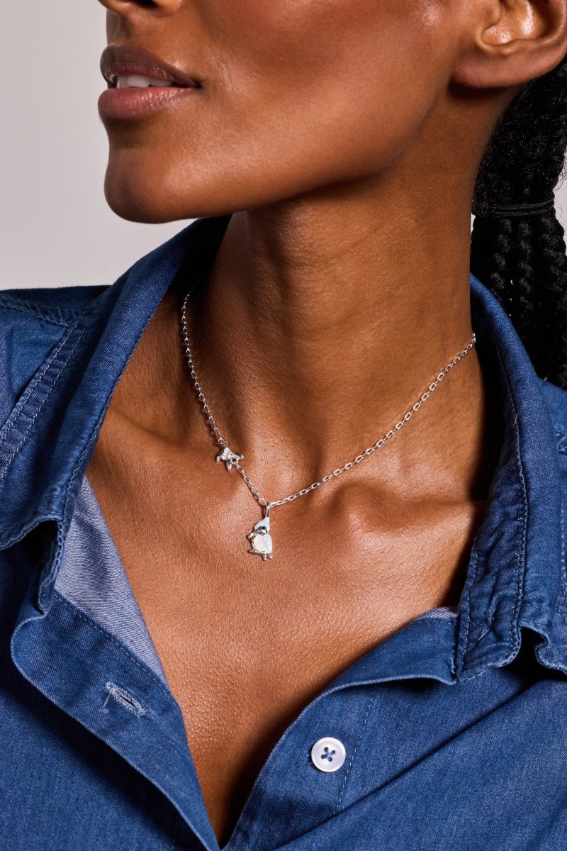 Tufted Titmouse Bird Pendant Necklace - Willow & Luna