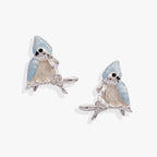 Tufted Titmouse Bird Stud Earrings - Willow & Luna