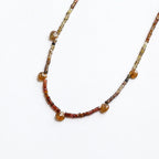 Tundra Sapphire and Andalusite Beaded Gemstone Necklace - Willow & Luna