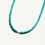 Turquoise and Pearl Beaded Necklace - Willow & Luna