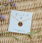 Violet Birth Flower Necklace for February - Willow & Luna