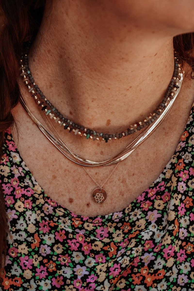 Violet Birth Flower Necklace for February - Willow & Luna
