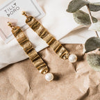 wave & pearl earrings - Willow & Luna