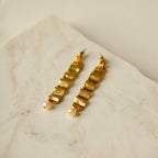 wave & pearl earrings - Willow & Luna