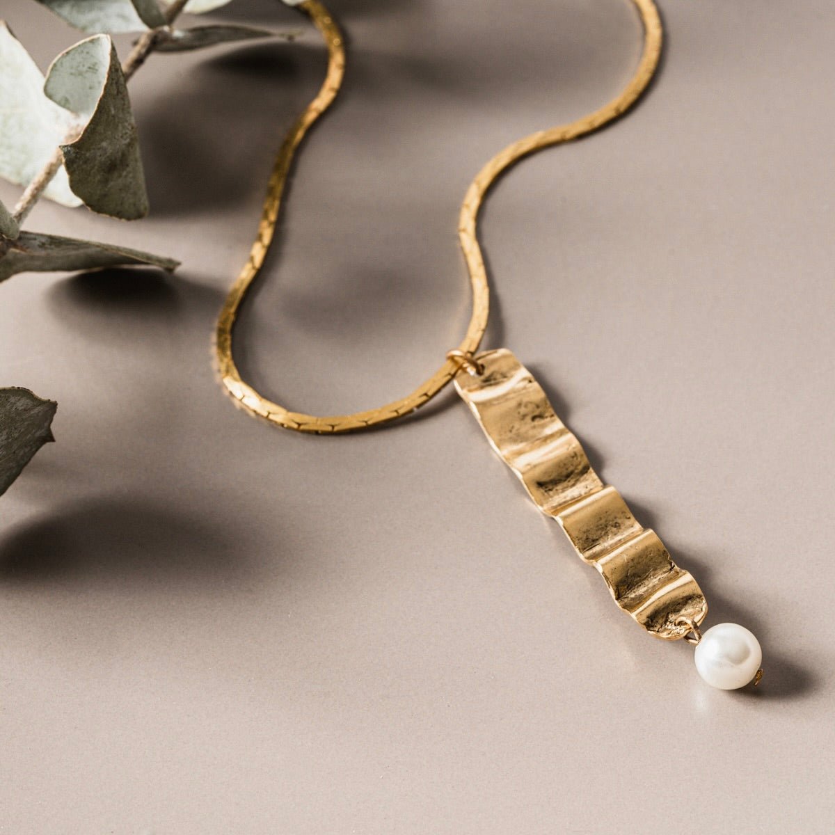 wave & pearl necklace - Willow & Luna