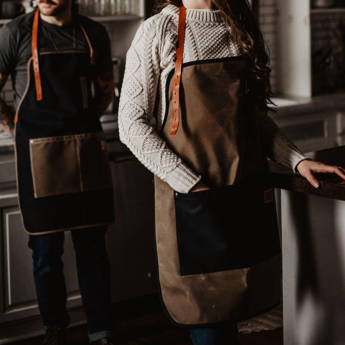 Waxed Canvas Apron - USA Made - Willow & Luna