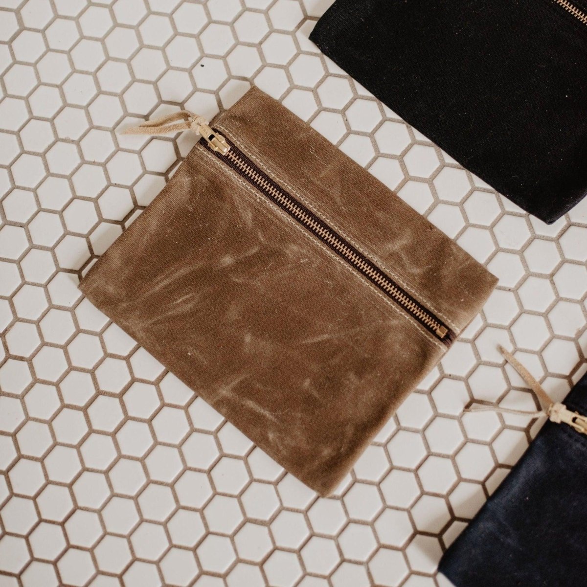Waxed Canvas Utility Pouch - USA Made - Willow & Luna