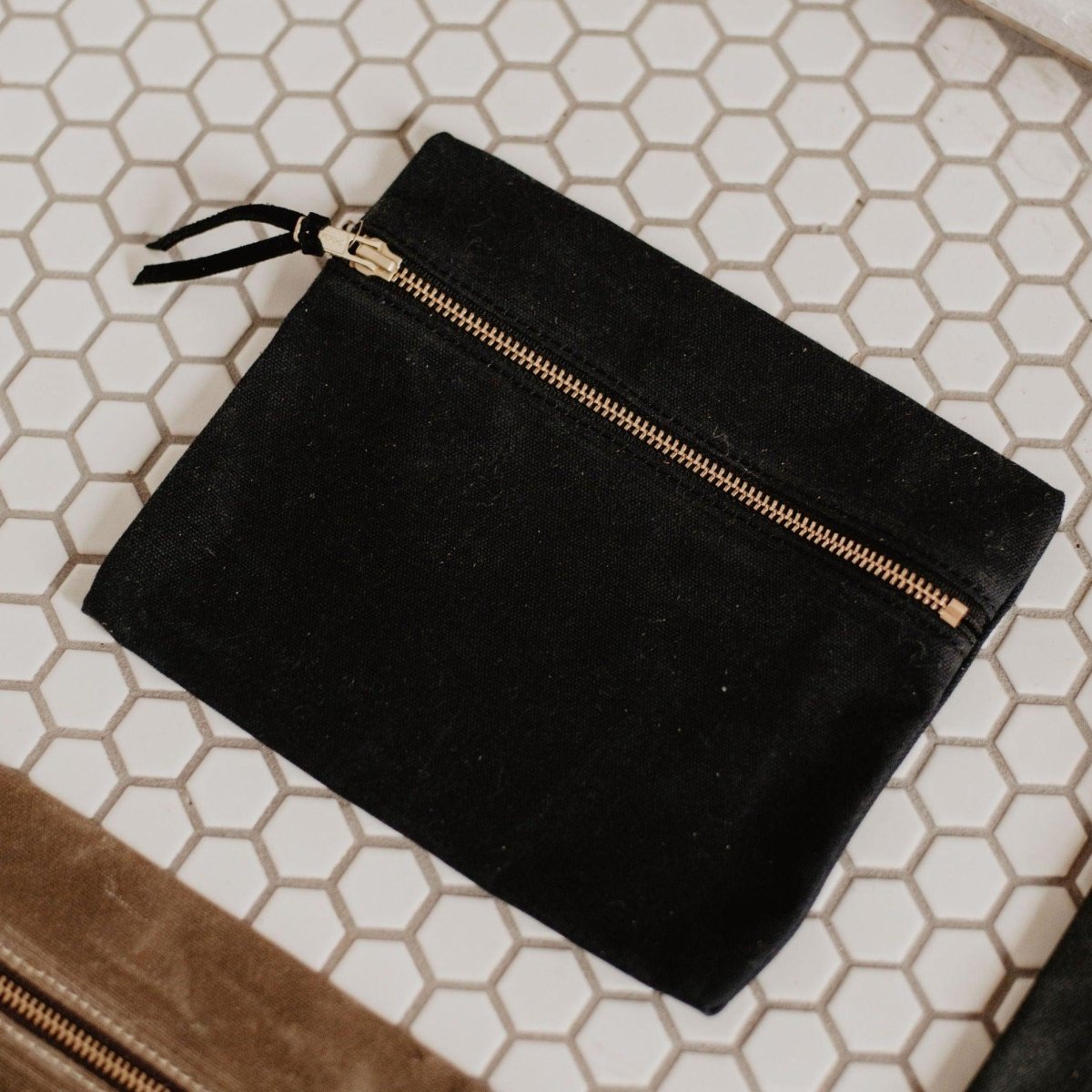 Waxed Canvas Utility Pouch - USA Made - Willow & Luna