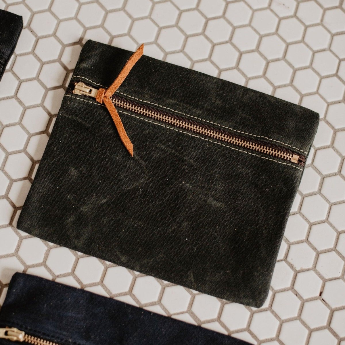 Waxed Canvas Utility Pouch - USA Made - Willow & Luna