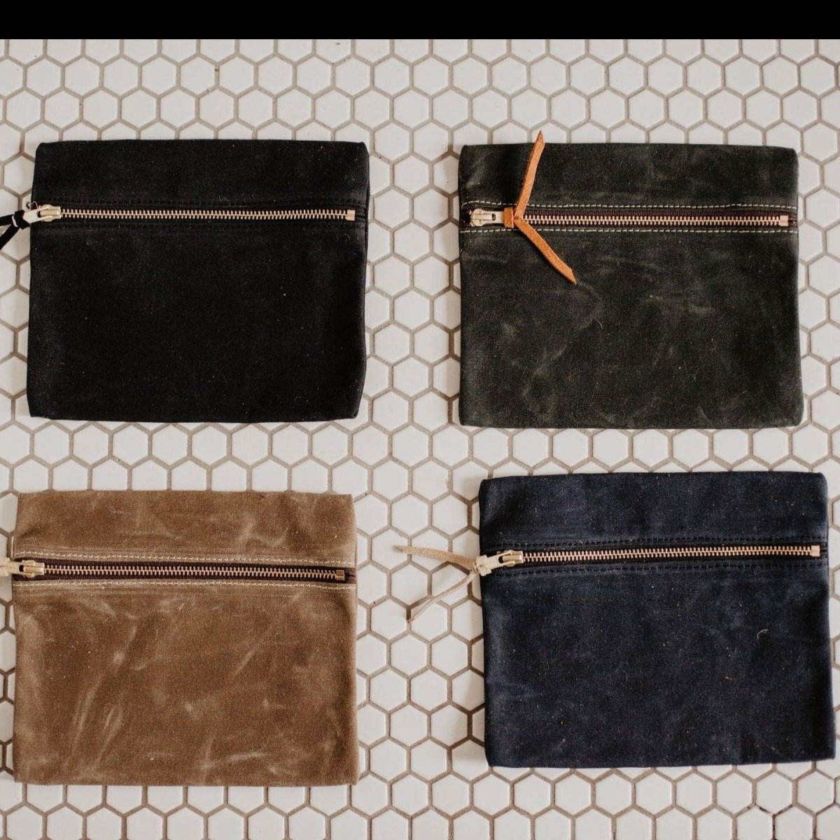 Waxed Canvas Utility Pouch - USA Made - Willow & Luna