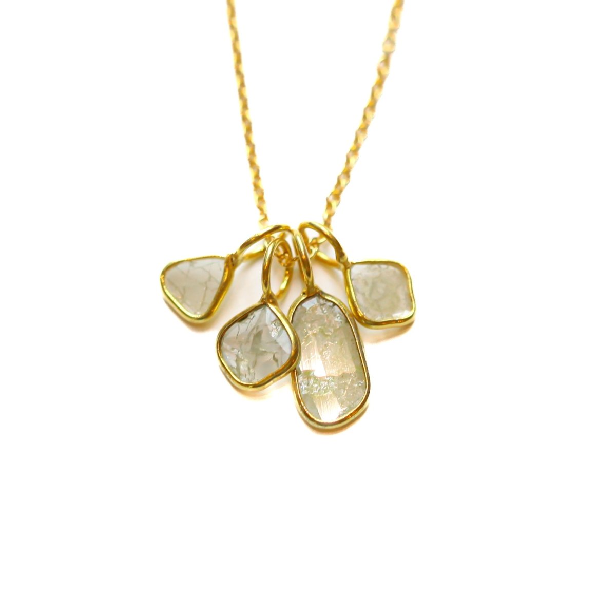 White Diamond Slice Necklace - Willow & Luna