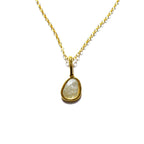White Rose Cut Diamond Necklace - Willow & Luna