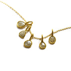 White Rose Cut Diamond Necklace - Willow & Luna