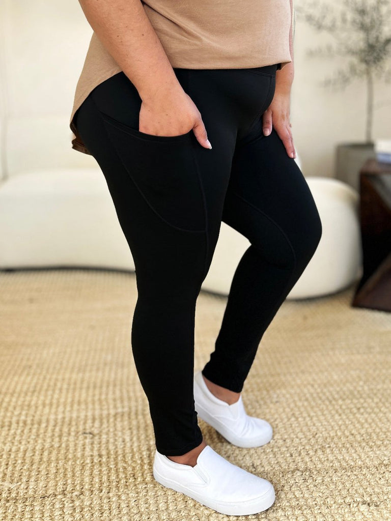 Wide Waistband Sports Leggings - Willow & Luna