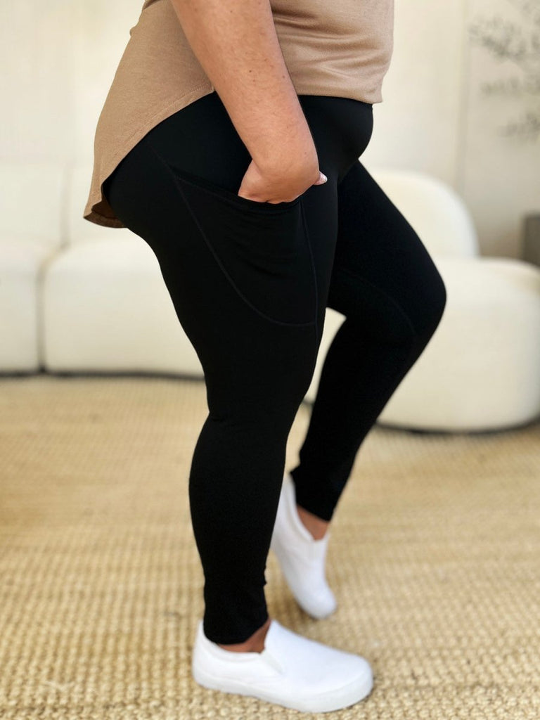 Wide Waistband Sports Leggings - Willow & Luna