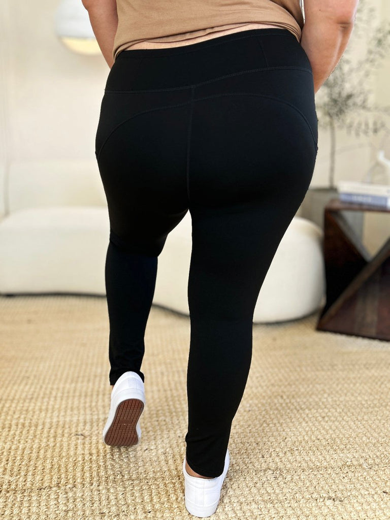 Wide Waistband Sports Leggings - Willow & Luna