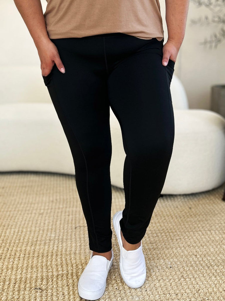 Wide Waistband Sports Leggings - Willow & Luna