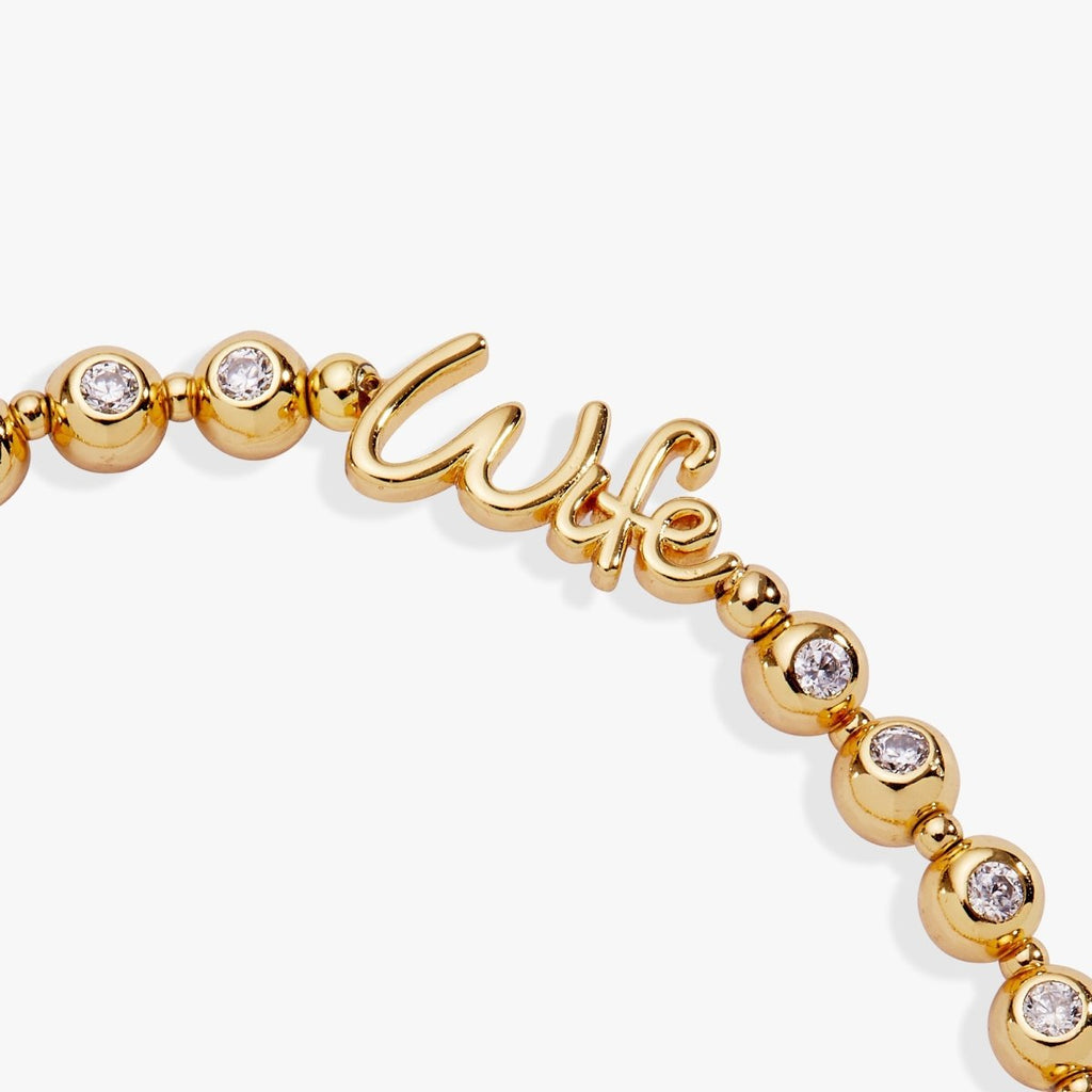 Wife Elongated Crystal Stretch Bracelet - Willow & Luna