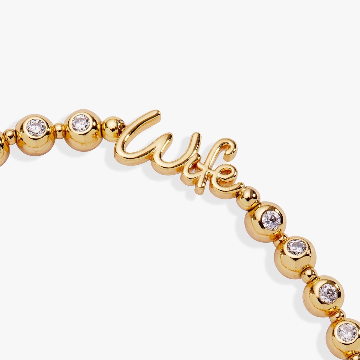 Wife Elongated Crystal Stretch Bracelet - Willow & Luna