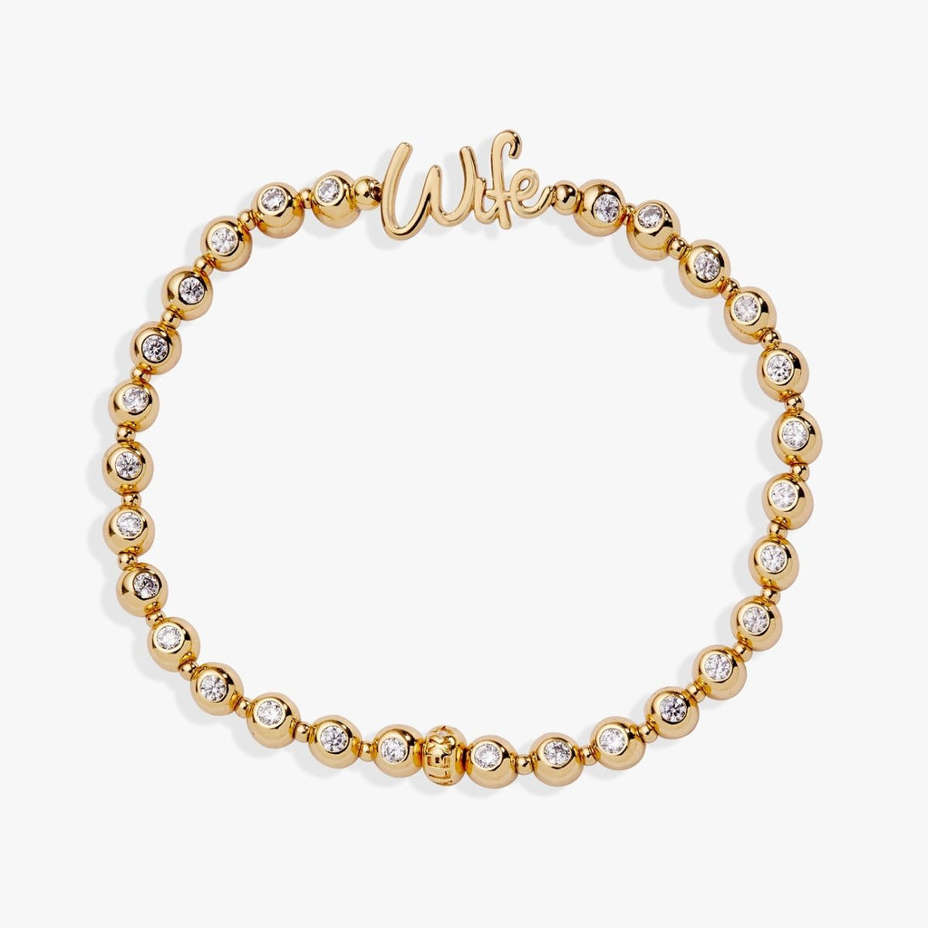 Wife Elongated Crystal Stretch Bracelet - Willow & Luna