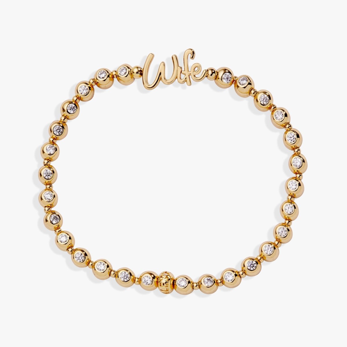 Wife Elongated Crystal Stretch Bracelet - Willow & Luna
