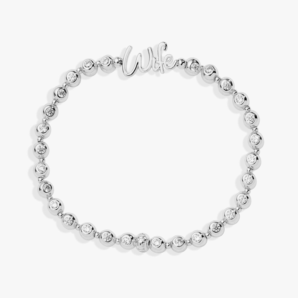 Wife Elongated Crystal Stretch Bracelet - Willow & Luna