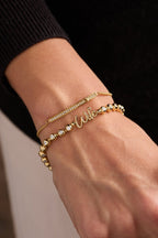 Wife Elongated Crystal Stretch Bracelet - Willow & Luna