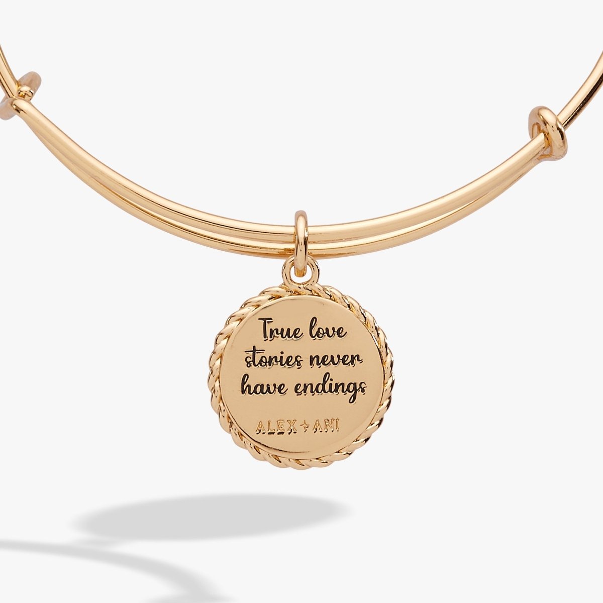 Wife 'True Love Stories Never Have Endings' Charm Bangle - Willow & Luna