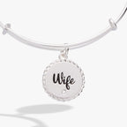 Wife 'True Love Stories Never Have Endings' Charm Bangle - Willow & Luna