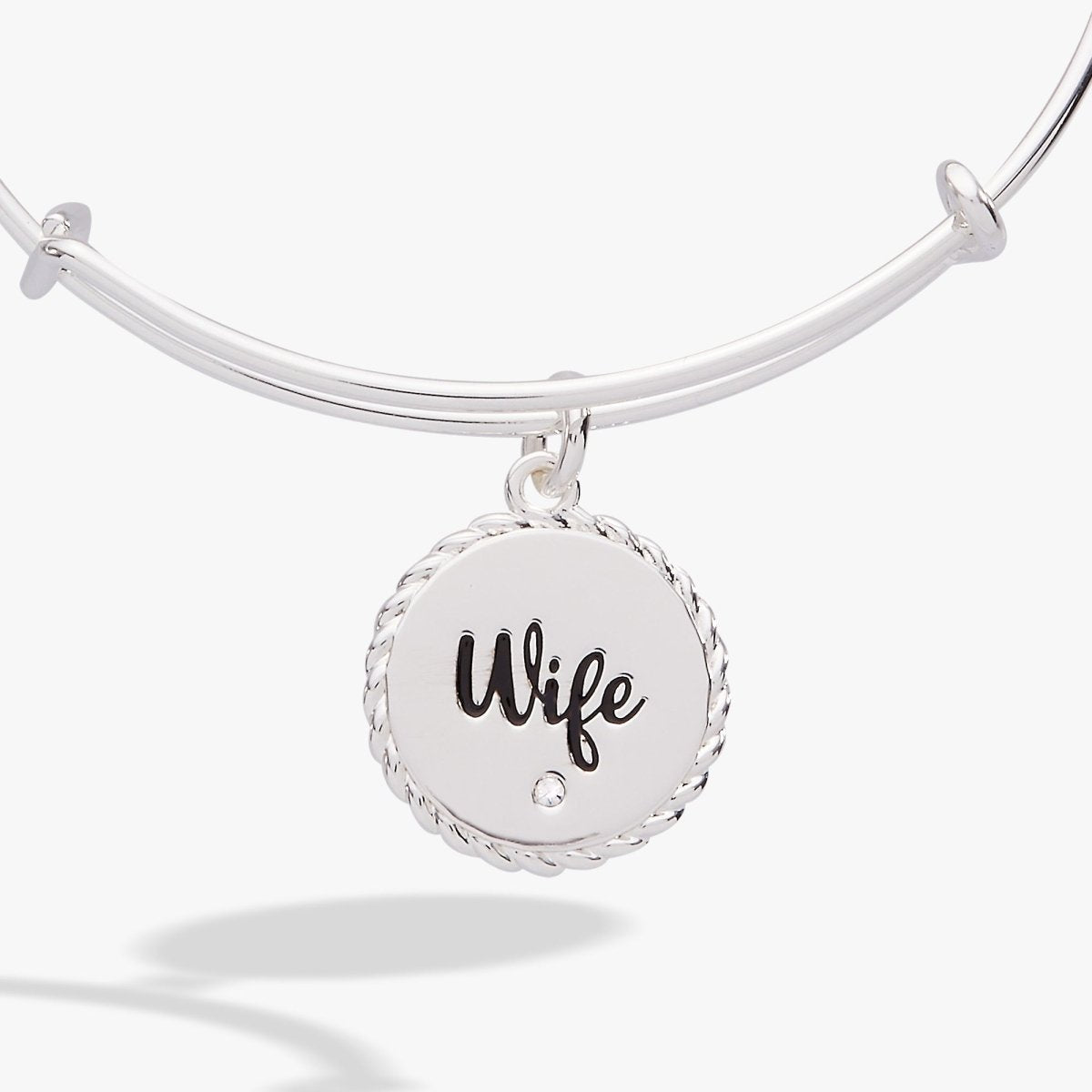 Wife 'True Love Stories Never Have Endings' Charm Bangle - Willow & Luna