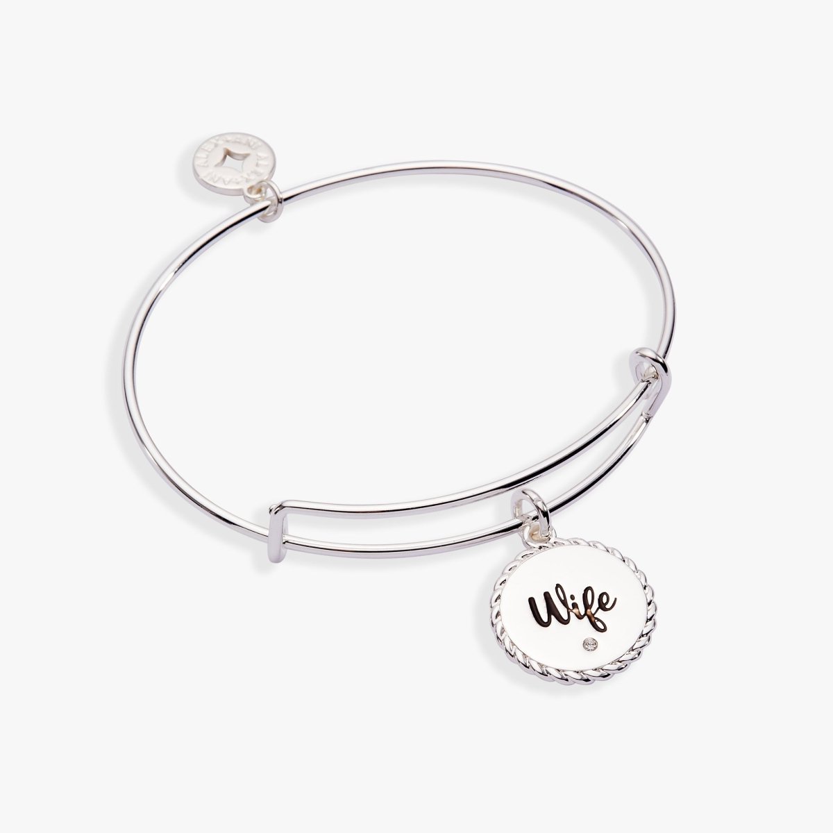 Wife 'True Love Stories Never Have Endings' Charm Bangle - Willow & Luna