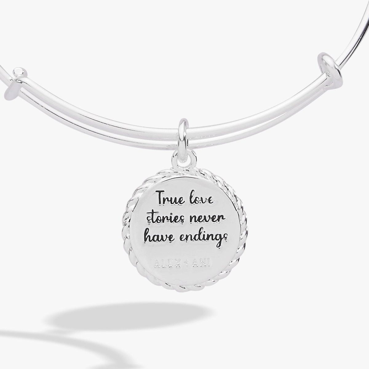 Wife 'True Love Stories Never Have Endings' Charm Bangle - Willow & Luna