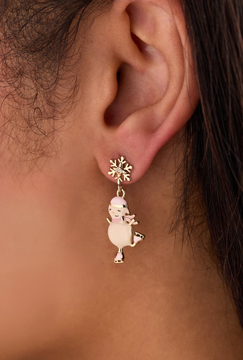 Winter Wonderland Snowman Drop Earrings - Willow & Luna